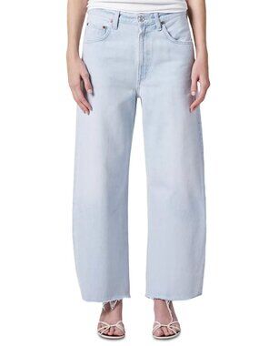 AGOLDE Low Curve Fray Mid Rise Jeans in Flourish 26 NWOT